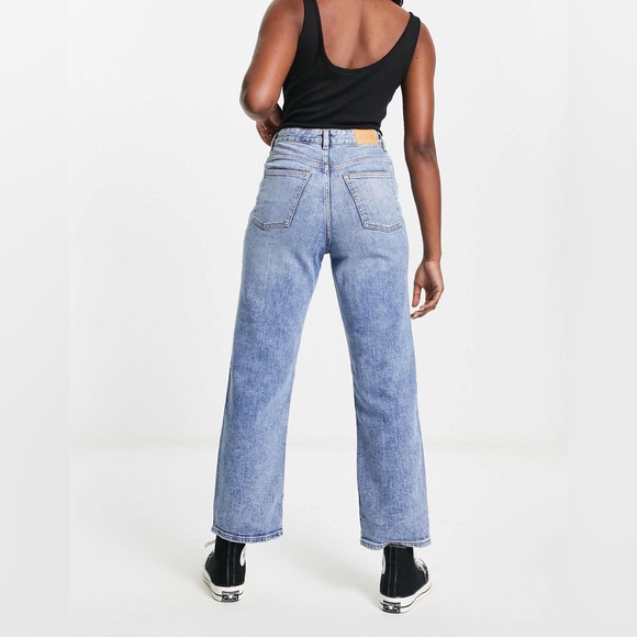 Monki Zami high waist straight leg ankle jeans - Picture 2 of 13